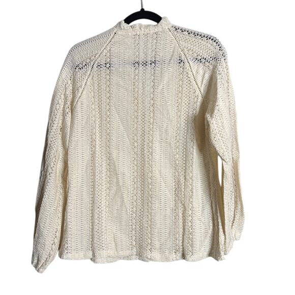 Cream Large Boho Button Up Top Cardigan - Picture 2 of 4